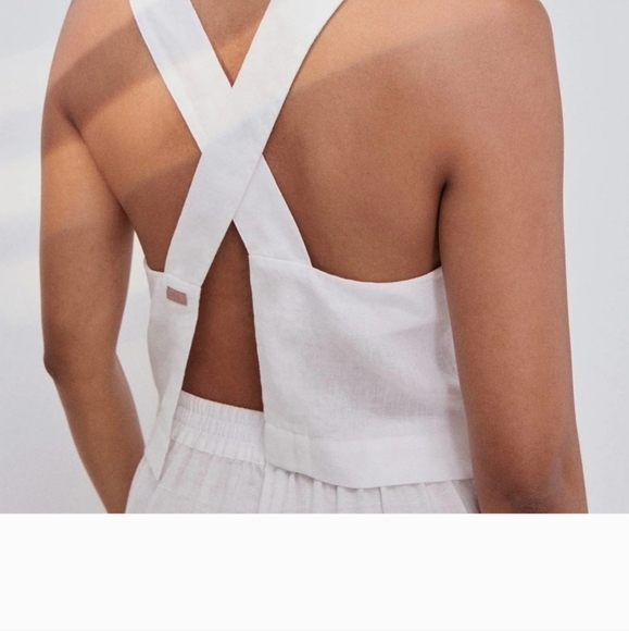 LUNYA Woven Linen Crossback Tank medium - Picture 2 of 3